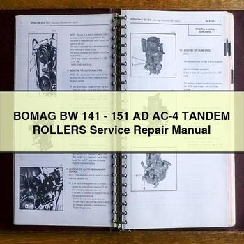 Bomag BW 141-151 AD AC-4 Tandem Rollers Service Repair Workshop Manual PDF