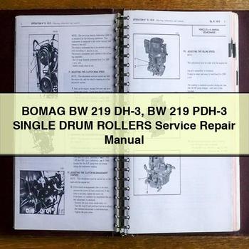 Bomag BW 219 DH-3 PDH-3 Single Drum Rollers Service Repair Workshop Manual PDF