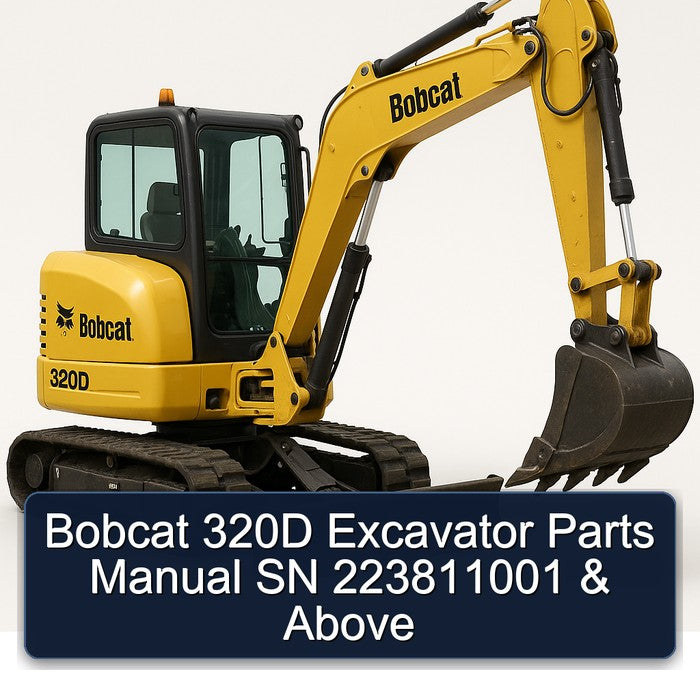 Bobcat 320D Excavator Parts Manual SN 223811001 & Above