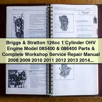 Briggs & Stratton 126cc 1 Cylinder OHV Engine Model 085400 & 086400 Parts & Complete Workshop Service Repair Manual 2008 2009 2010 2011 2012 2013 2014 2015 2016