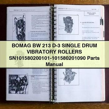 Bomag BW 213 D-3 Single Drum Vibratory Rollers Sn101580200101-101580201090 Parts Catalog PDF
