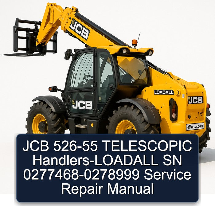JCB 526-55 Telescopic Handlers-loadall SN 0277468-0278999 Service Repair Workshop Manual PDF