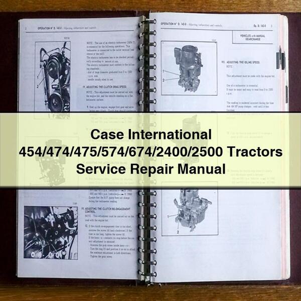 Case International 454/474/475/574/674/2400/2500 Tractors Service Repair Workshop Manual PDF
