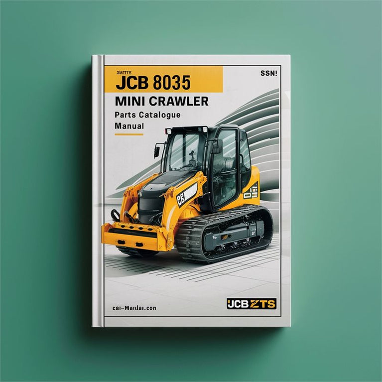 JCB 8035 ZTS MINI Crawler Excavator Parts Catalogue Manual (SN: 01230500-01231499) PDF