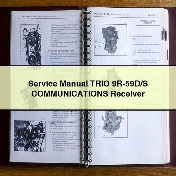 Oscilloscopes Trio 9r-59d/s Communications Receiver Service Repair Workshop Manual PDF