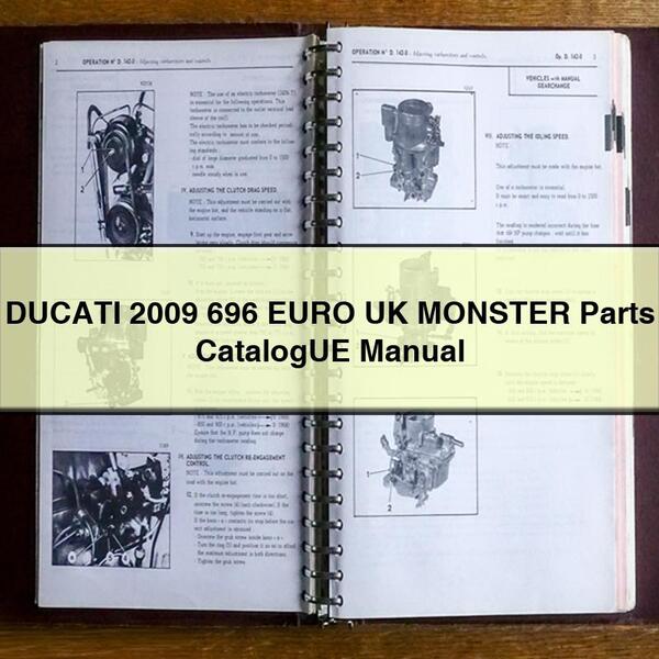 DUCATI 2009 696 EURO UK MONSTER Parts CatalogUE Manual