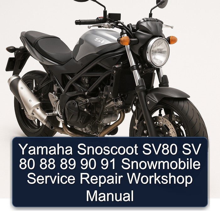 Yamaha Snoscoot SV80 SV 80 88 89 90 91 Snowmobile Service Repair Workshop Manual