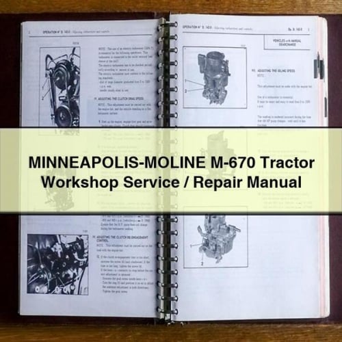 MINNEAPOLIS-MOLINE M-670 Tractor Workshop Service / Repair Manual