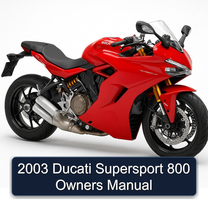 2003 Ducati Supersport 800 Owners Manual