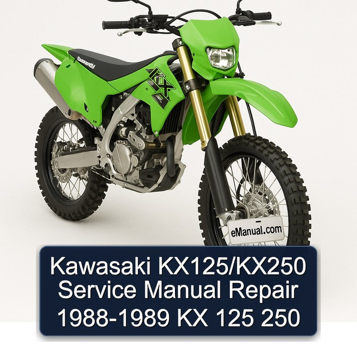 Kawasaki KX125/KX250 Service Manual Repair 1988-1989 KX 125 250