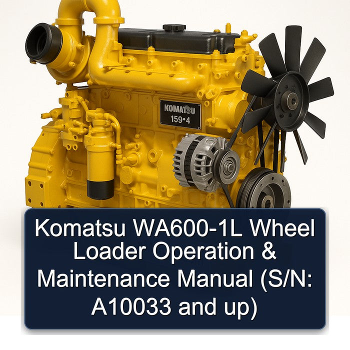 Komatsu WA600-1L Wheel Loader Operation & Maintenance Manual (S/N: A10033 and up)