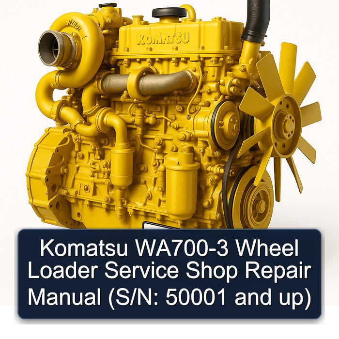 Komatsu WA700-3 Wheel Loader Service Shop Repair Manual (S/N: 50001 and up)