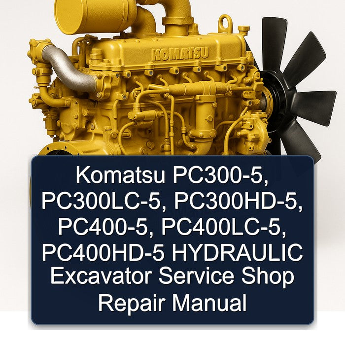Komatsu PC300-5 PC300LC-5 PC300-5 MIGHTY PC300LC-5 MIGHTY PC300HD-5 PC400-5 PC400LC-5 PC400-5 MIGHTY PC400LC-5 MIGHTY PC400HD-5 HYDRAULIC Excavator Service Shop Repair Manual