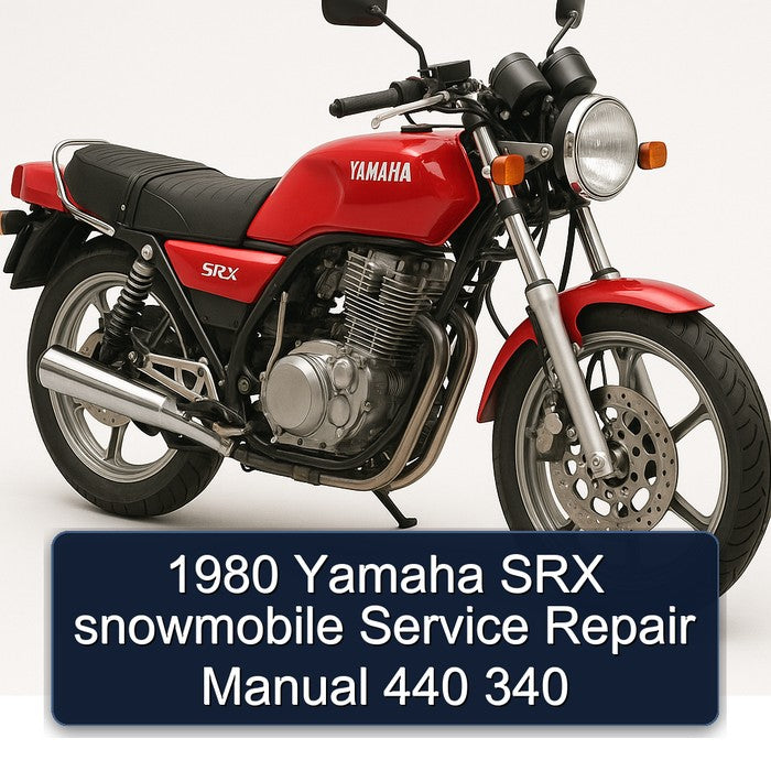 1980 Yamaha SRX snowmobile Service Repair Manual 440 340