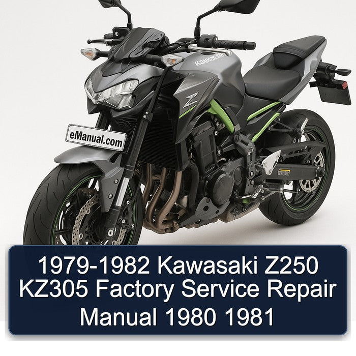 1979-1982 Kawasaki Z250 KZ305 Factory Service Repair Manual 1980 1981