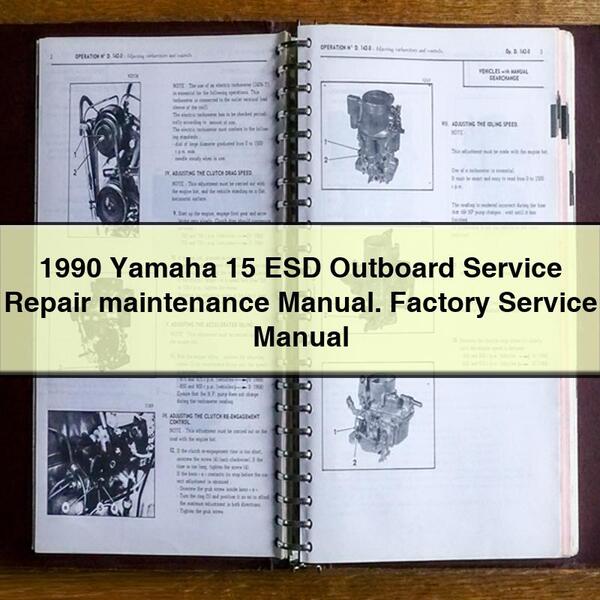 1990 Yamaha 15 ESD Outboard Service Repair maintenance Manual. Factory Service Manual