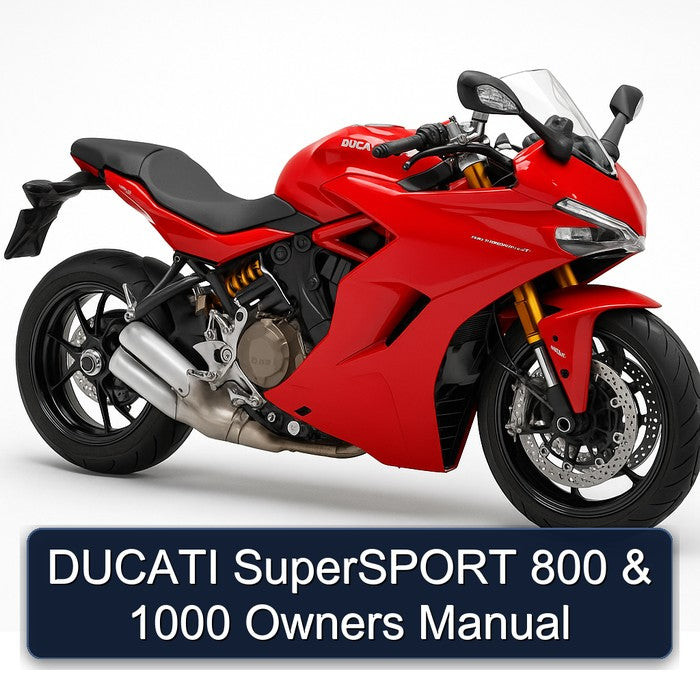 DUCATI SuperSPORT 800 & 1000 Owners Manual