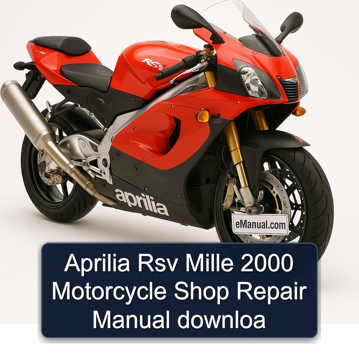 Aprilia Rsv Mille 2000 Motorcycle Shop Repair Manual downloa