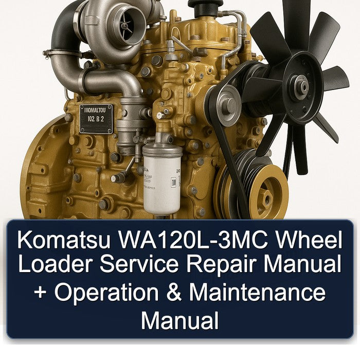 Komatsu WA120L-3MC Wheel Loader Service Repair Manual + Operation & Maintenance Manual