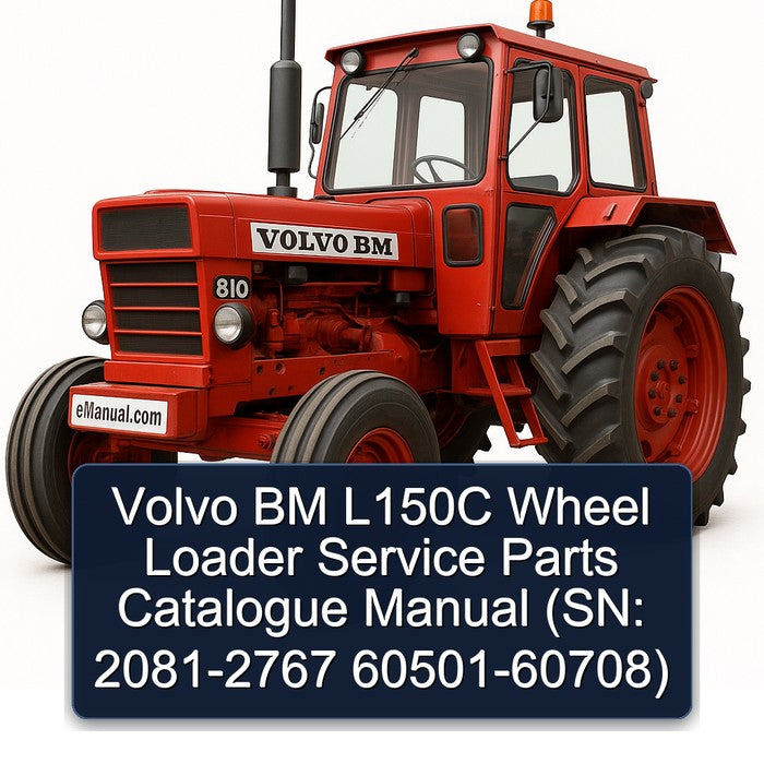 Volvo BM L150C Wheel Loader Service Parts Catalogue Manual (SN: 2081-2767 60501-60708)