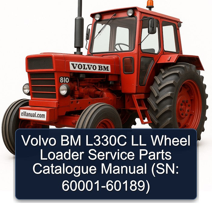 Volvo BM L330C LL Wheel Loader Service Parts Catalogue Manual (SN: 60001-60189)