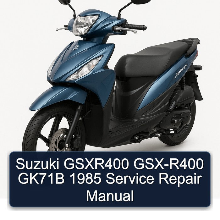 Suzuki GSXR400 GSX-R400 GK71B 1985 Service Repair Manual