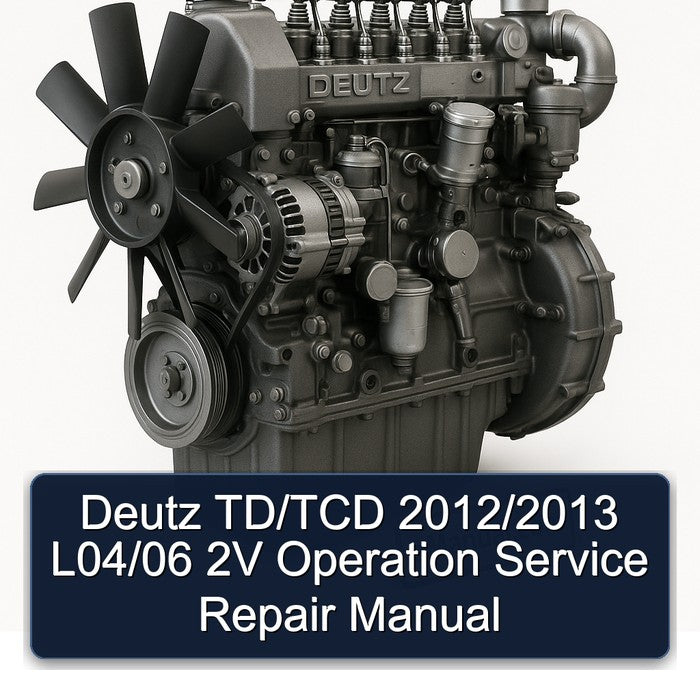 Deutz TD/TCD 2012/2013 L04/06 2V Operation Service Repair Manual