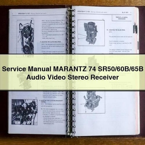 Service Manual MARANTZ 74 SR50/60B/65B Audio Video Stereo Receiver