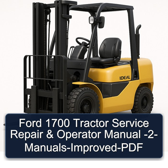 Ford 1700 Tractor Service Repair & Operator Manual -2- Manuals-Improved-PDF