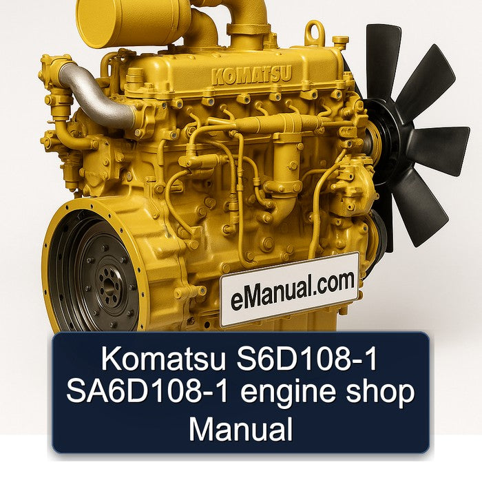 Komatsu S6D108-1 SA6D108-1 engine shop Manual