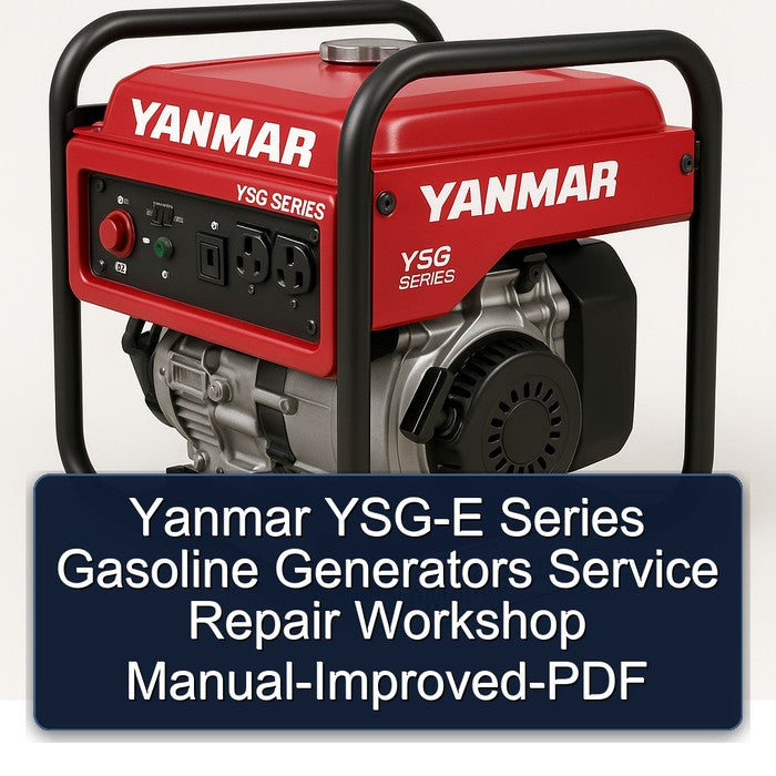 Yanmar YSG-E Series Gasoline Generators Service Repair Workshop Manual-Improved-PDF