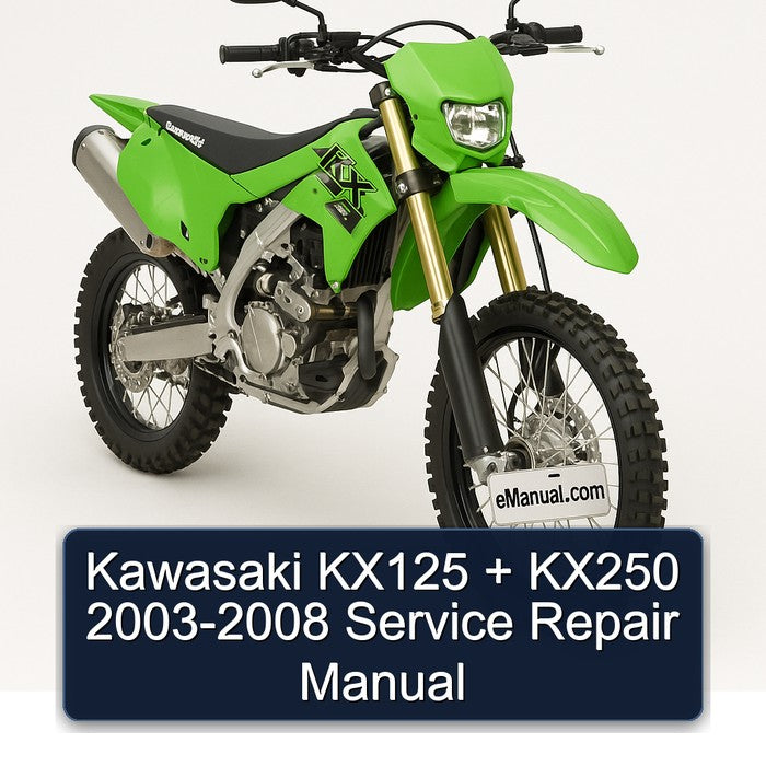 Kawasaki KX125 + KX250 2003-2008 Service Repair Manual