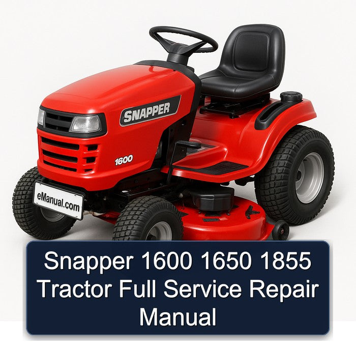 Snapper 1600 1650 1855 Tractor Full Service Repair Manual