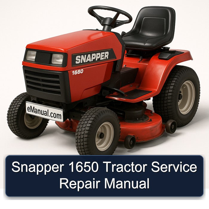 Snapper 1650 Tractor Service Repair Manual