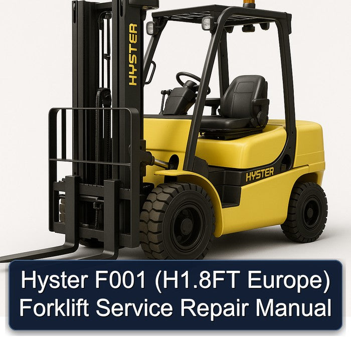 Hyster F001 (H1.8FT Europe) Forklift Service Repair Manual
