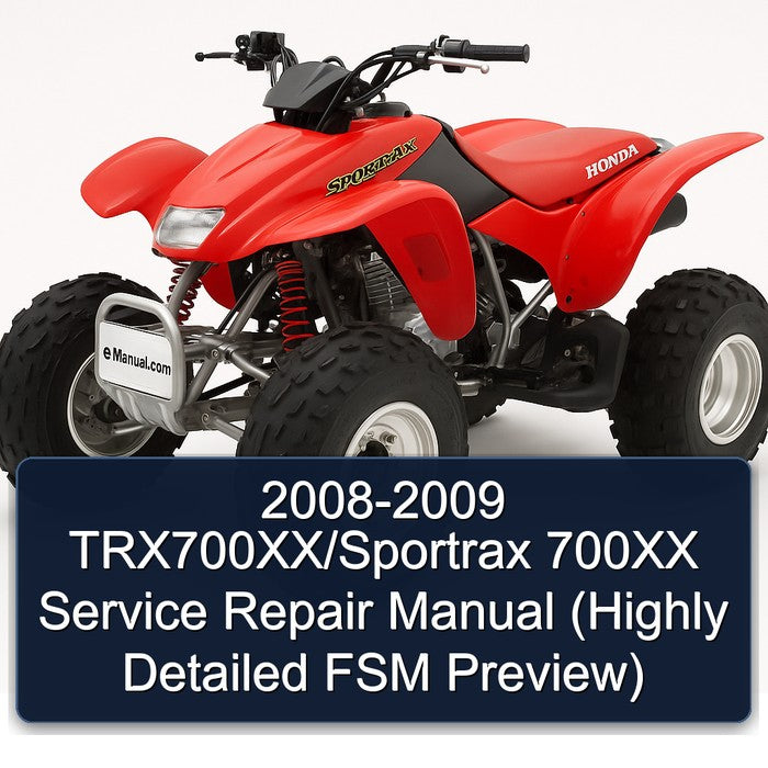 2008-2009 TRX700XX/Sportrax 700XX Service Repair Manual (Highly Detailed FSM Preview)