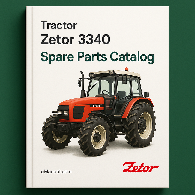 Zetor 3340 Tractor Spare parts catalog Manual
