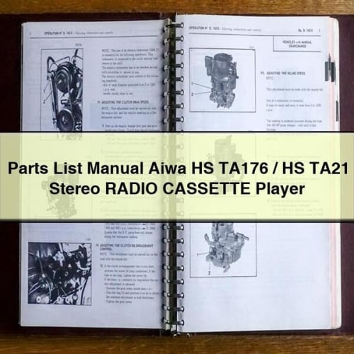 Parts List Manual Aiwa HS TA176 / HS TA21 Stereo RADIO CASSETTE Player