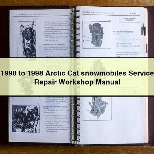 1990 to 1998 Arctic Cat snowmobiles Service Repair Workshop Manual