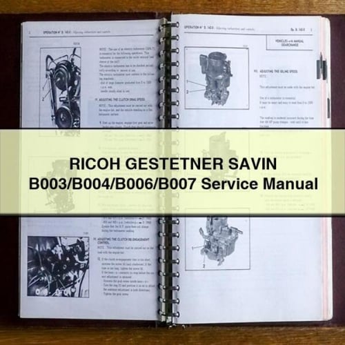 RICOH GESTETNER SAVIN B003/B004/B006/B007 Service Manual