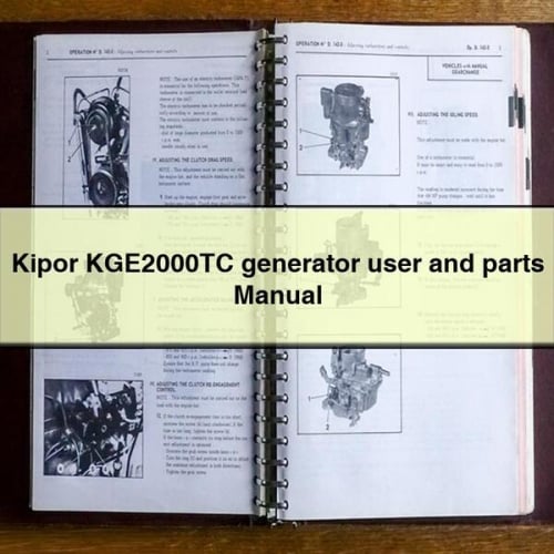 Kipor KGE2000TC generator user and parts Manual