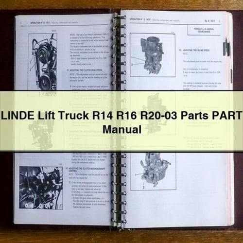 LINDE Lift Truck R14 R16 R20-03 Parts PART Manual