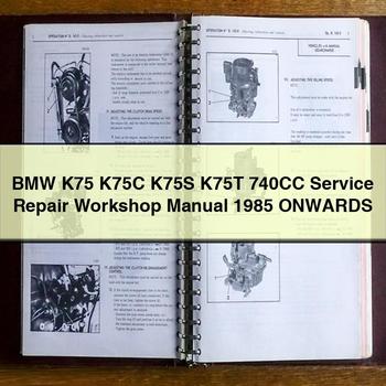 BMW K75 K75C K75S K75T 740CC Service-Reparatur-Werkstatthandbuch ab 1985