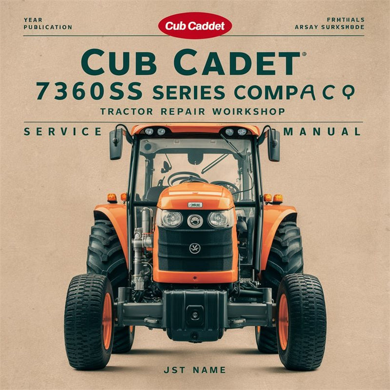 Cub Cadet 7360SS Series Compact Tractor Service Repair Workshop Manual PDF