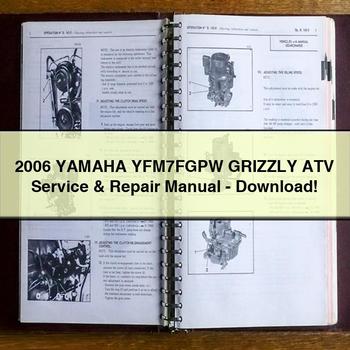 2006 Yamaha YFM7FGPW GRIZZLY ATV Service Repair Manual-PDF