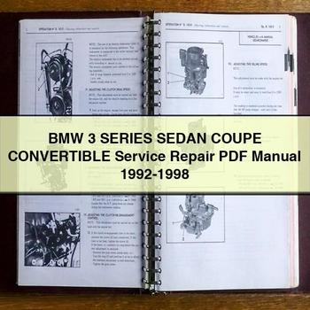 Manual de reparación y servicio del BMW Serie 3 SEDÁN COUPÉ CONVERTIBLE 1992-1998