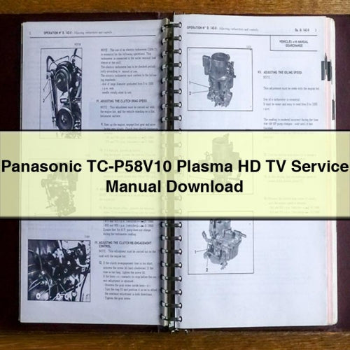 Panasonic Tc-p58v10 Plasma HD TV Service Repair Workshop Manual PDF