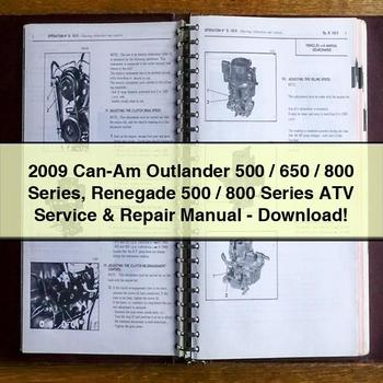 2009 Can-Am Outlander 500 650 800 Series Renegade 500 800 Series ATV Service Repair Manual-PDF