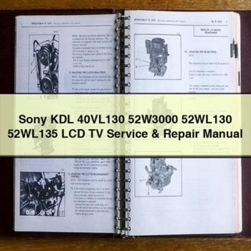 Sony KDL 40vl130 52w3000 52wl130 52wl135 LCD TV Service Repair Workshop Manual PDF