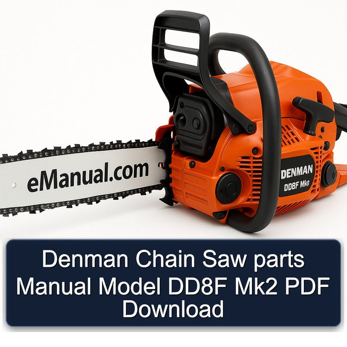 Denman Chain Saw Parts Model DD8F MK2 Catalog PDF
